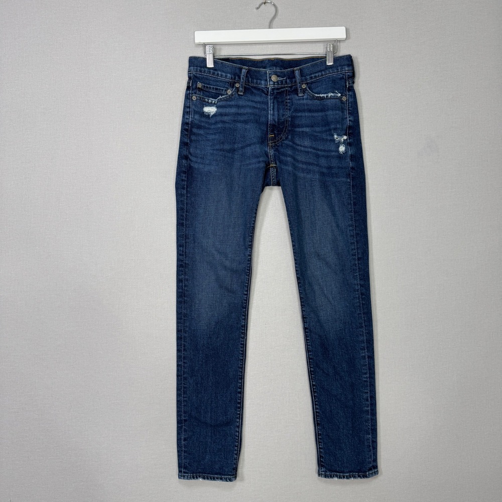 Abercrombie & Fitch Langdon Skinny Jeans Mens 30x32 Blue Selvedge Denim Y2K 90s